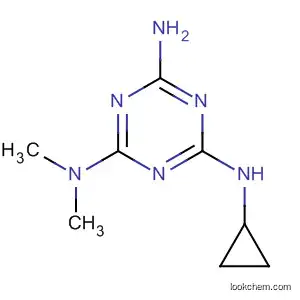 Molecular Structure of 66215-29-0 (1,3,5-Triazine-2,4,6-triamine, N'-cyclopropyl-N,N-dimethyl-)
