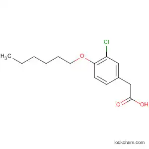 Molecular Structure of 66734-93-8 (Benzeneacetic acid, 3-chloro-4-(hexyloxy)-)