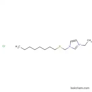 Molecular Structure of 68279-01-6 (1H-Imidazolium, 1-ethyl-3-[(octylthio)methyl]-, chloride)