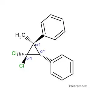 Molecular Structure of 69165-91-9 (Benzene, 1,1'-(3,3-dichloro-1-methyl-1,2-cyclopropanediyl)bis-, trans-)