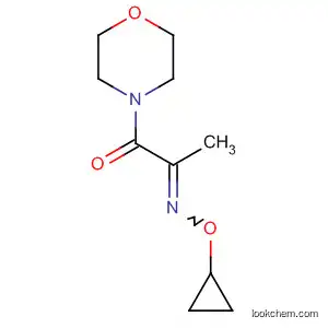 Molecular Structure of 70791-37-6 (Morpholine, 4-[2-[(cyclopropyloxy)imino]-1-oxopropyl]-)