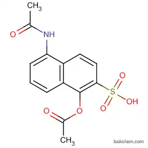 Molecular Structure of 72076-46-1 (1-Acetoxy-5-acetylamino-2-naphthalenesulfonic acid)