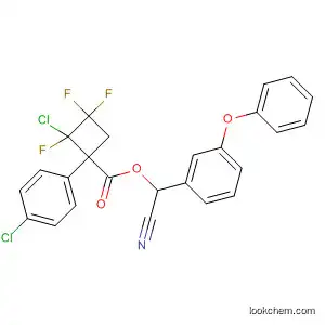 Molecular Structure of 72371-04-1 (Cyclobutanecarboxylic acid, 2-chloro-1-(4-chlorophenyl)-2,3,3-trifluoro-,
cyano(3-phenoxyphenyl)methyl ester)
