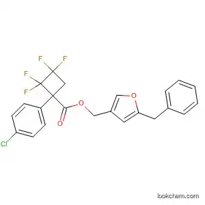 Molecular Structure of 72383-14-3 (Cyclobutanecarboxylic acid, 1-(4-chlorophenyl)-2,2,3,3-tetrafluoro-,
[5-(phenylmethyl)-3-furanyl]methyl ester)