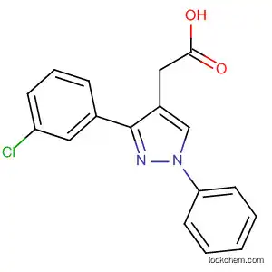 Molecular Structure of 75821-67-9 (1H-Pyrazole-4-acetic acid, 3-(3-chlorophenyl)-1-phenyl-)