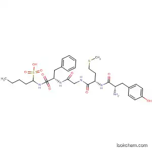 Molecular Structure of 75829-11-7 (L-Phenylalaninamide, L-tyrosyl-D-methionylglycyl-N-(1-sulfopentyl)-, (S)-)