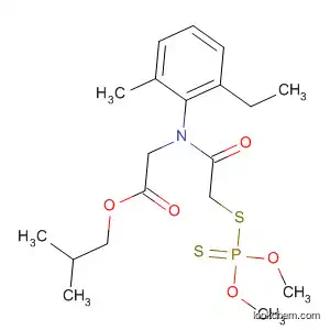 Molecular Structure of 75837-61-5 (Glycine,
N-[[(dimethoxyphosphinothioyl)thio]acetyl]-N-(2-ethyl-6-methylphenyl)-,
2-methylpropyl ester)
