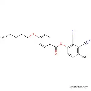 Molecular Structure of 75942-30-2 (Benzoic acid, 4-(pentyloxy)-, 2,3-dicyano-1,4-phenylene ester)