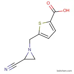 Molecular Structure of 75985-53-4 (2-Thiophenecarboxylic acid, 5-[(2-cyano-1-aziridinyl)methyl]-)