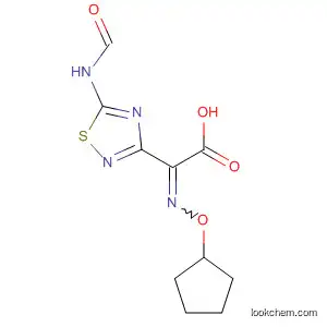 Molecular Structure of 76029-51-1 (1,2,4-Thiadiazole-3-acetic acid,
a-[(cyclopentyloxy)imino]-5-(formylamino)-, (Z)-)