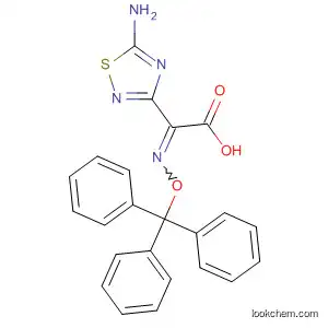 Molecular Structure of 76029-89-5 (1,2,4-Thiadiazole-3-acetic acid, 5-amino-a-[(triphenylmethoxy)imino]-,
(Z)-)