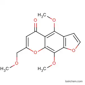 Molecular Structure of 76301-18-3 (5H-Furo[3,2-g][1]benzopyran-5-one, 4,9-dimethoxy-7-(methoxymethyl)-)