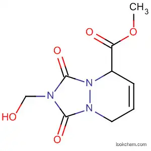 Molecular Structure of 78409-99-1 (1H-[1,2,4]Triazolo[1,2-a]pyridazine-5-carboxylic acid,
2,3,5,8-tetrahydro-2-(hydroxymethyl)-1,3-dioxo-, methyl ester)