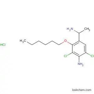 Molecular Structure of 78982-49-7 (Benzeneethanamine, 4-amino-3,5-dichloro-b-(hexyloxy)-,
monohydrochloride)
