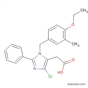 Molecular Structure of 79047-20-4 (1H-Imidazole-5-acetic acid,
4-chloro-1-[(4-ethoxy-3-methylphenyl)methyl]-2-phenyl-)