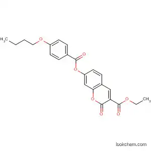 Molecular Structure of 79065-51-3 (2H-1-Benzopyran-3-carboxylic acid, 7-[(4-butoxybenzoyl)oxy]-2-oxo-,
ethyl ester)