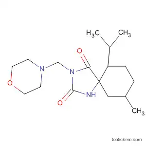 Molecular Structure of 79392-47-5 (1,3-Diazaspiro[4.5]decane-2,4-dione,
9-methyl-6-(1-methylethyl)-3-(4-morpholinylmethyl)-)