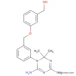Molecular Structure of 79508-81-9 (Benzenemethanol,
3-[[3-(4,6-diamino-2,2-dimethyl-1,3,5-triazin-1(2H)-yl)phenyl]methoxy]-)