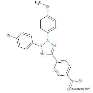 Molecular Structure of 80066-44-0 (1H-1,2,4,3-Triazaborole,
2-(4-bromophenyl)-2,3-dihydro-3-(4-methoxyphenyl)-5-(4-nitrophenyl)-)