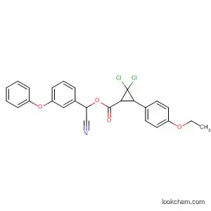 Molecular Structure of 80078-33-7 (Cyclopropanecarboxylic acid, 2,2-dichloro-3-(4-ethoxyphenyl)-,
cyano(3-phenoxyphenyl)methyl ester)