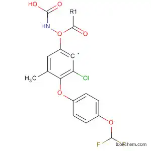 Molecular Structure of 80199-24-2 (Carbamic acid, [3-chloro-4-[4-(difluoromethoxy)phenoxy]phenyl]-,
methyl ester)