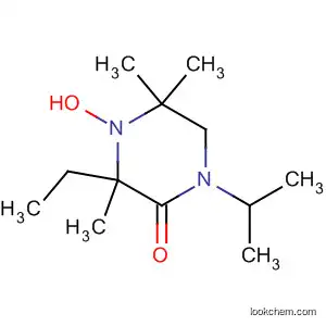 Molecular Structure of 80310-29-8 (Piperazinone, 3-ethyl-4-hydroxy-3,5,5-trimethyl-1-(1-methylethyl)-)