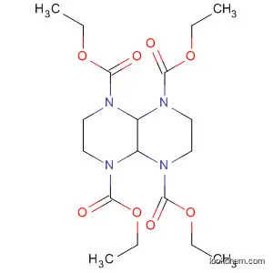 Molecular Structure of 80437-21-4 (Pyrazino[2,3-b]pyrazine-1,4,5,8-tetracarboxylic acid, hexahydro-,
tetraethyl ester, trans-)