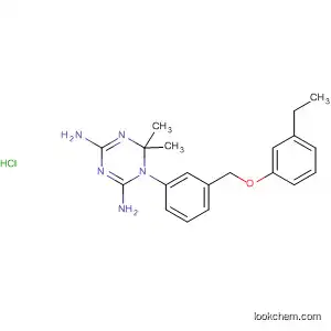 Molecular Structure of 80555-79-9 (1,3,5-Triazine-2,4-diamine,
1-[3-[(3-ethylphenoxy)methyl]phenyl]-1,6-dihydro-6,6-dimethyl-,
monohydrochloride)