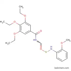 Molecular Structure of 80617-51-2 (Benzamide, 3,4,5-triethoxy-N-[[(2-methoxyphenyl)amino]thioxomethyl]-)