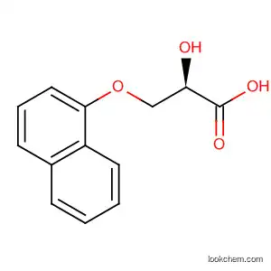 Molecular Structure of 80789-57-7 (Propanoic acid, 2-hydroxy-3-(1-naphthalenyloxy)-, (R)-)