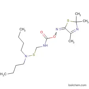 Molecular Structure of 80881-25-0 (5(2H)-Thiazolone, 2,2,4-trimethyl-,
O-[[[(dibutylamino)thio]methylamino]carbonyl]oxime)