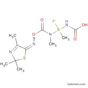 Molecular Structure of 80881-32-9 (Carbamic fluoride,
methyl[[methyl[[[(2,2,4-trimethyl-5(2H)-thiazolylidene)amino]oxy]carbonyl
]amino]thio]-)
