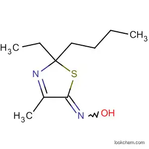 Molecular Structure of 80881-43-2 (5(2H)-Thiazolone, 2-butyl-2-ethyl-4-methyl-, oxime)