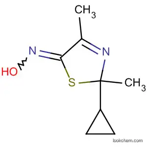 Molecular Structure of 80881-51-2 (5(2H)-Thiazolone, 2-cyclopropyl-2,4-dimethyl-, oxime)