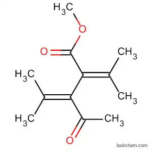 Molecular Structure of 81020-51-1 (3-Pentenoic acid, 3-acetyl-4-methyl-2-(1-methylethylidene)-, methyl
ester)
