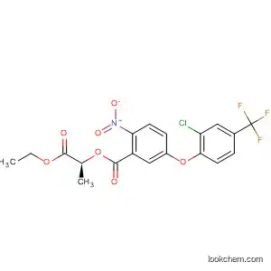 Molecular Structure of 81362-49-4 (Benzoic acid, 5-[2-chloro-4-(trifluoromethyl)phenoxy]-2-nitro-,
2-ethoxy-1-methyl-2-oxoethyl ester, (S)-)