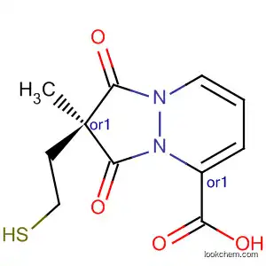 Molecular Structure of 81384-05-6 (1H-Pyrazolo[1,2-a]pyridazine-5-carboxylic acid,
hexahydro-2-(2-mercaptoethyl)-2-methyl-1,3-dioxo-, trans-)