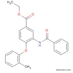 Molecular Structure of 81401-57-2 (Benzoic acid, 3-(benzoylamino)-4-(2-methylphenoxy)-, ethyl ester)