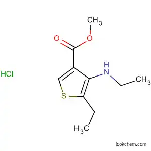 Molecular Structure of 81741-93-7 (3-Thiophenecarboxylic acid, 5-ethyl-4-(ethylamino)-, methyl ester,
hydrochloride)