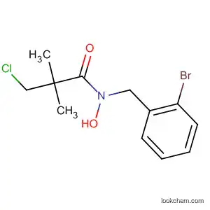 Molecular Structure of 81777-74-4 (Propanamide,
N-[(2-bromophenyl)methyl]-3-chloro-N-hydroxy-2,2-dimethyl-)