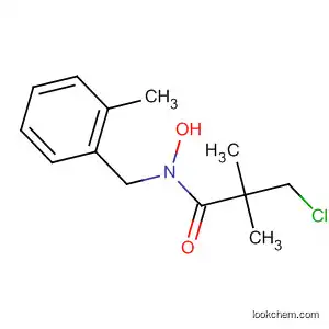 Molecular Structure of 81777-76-6 (Propanamide,
3-chloro-N-hydroxy-2,2-dimethyl-N-[(2-methylphenyl)methyl]-)