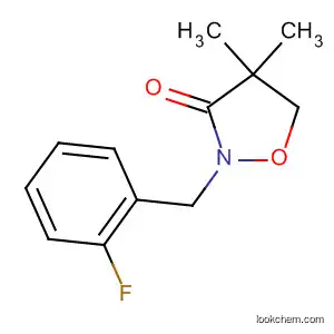 Molecular Structure of 81777-98-2 (3-Isoxazolidinone, 2-[(2-fluorophenyl)methyl]-4,4-dimethyl-)