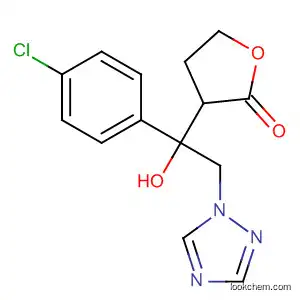 Molecular Structure of 82058-80-8 (2(3H)-Furanone,
3-[1-(4-chlorophenyl)-1-hydroxy-2-(1H-1,2,4-triazol-1-yl)ethyl]dihydro-)
