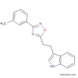 Molecular Structure of 82076-07-1 (1H-Indole, 3-[2-[3-(3-methylphenyl)-1,2,4-oxadiazol-5-yl]ethyl]-)