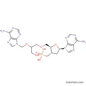 Molecular Structure of 82443-80-9 (3'-Adenylic acid, 2'-deoxy-,
mono[2-[(6-amino-9H-purin-9-yl)methoxy]-3-hydroxypropyl] ester)