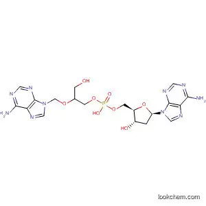 Molecular Structure of 82443-82-1 (5'-Adenylic acid, 2'-deoxy-,
mono[2-[(6-amino-9H-purin-9-yl)methoxy]-3-hydroxypropyl] ester)