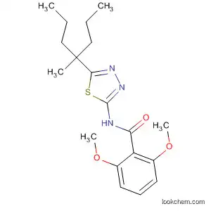 Molecular Structure of 82559-39-5 (Benzamide,
2,6-dimethoxy-N-[5-(1-methyl-1-propylbutyl)-1,3,4-thiadiazol-2-yl]-)