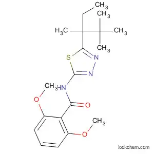 Molecular Structure of 82559-55-5 (Benzamide,
N-[5-(1-ethyl-1,2,2-trimethylpropyl)-1,3,4-thiadiazol-2-yl]-2,6-dimethoxy-)