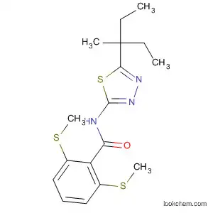 Molecular Structure of 82559-65-7 (Benzamide,
N-[5-(1-ethyl-1-methylpropyl)-1,3,4-thiadiazol-2-yl]-2,6-bis(methylthio)-)