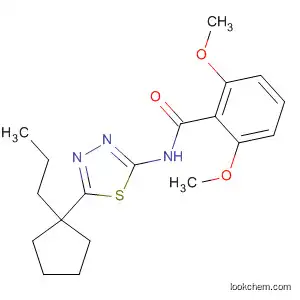 Molecular Structure of 82559-67-9 (Benzamide,
2,6-dimethoxy-N-[5-(1-propylcyclopentyl)-1,3,4-thiadiazol-2-yl]-)
